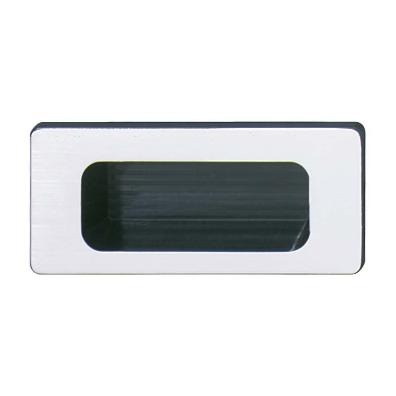 Mortise 2 3/4" Recessed Pull in Silver Matte / Black