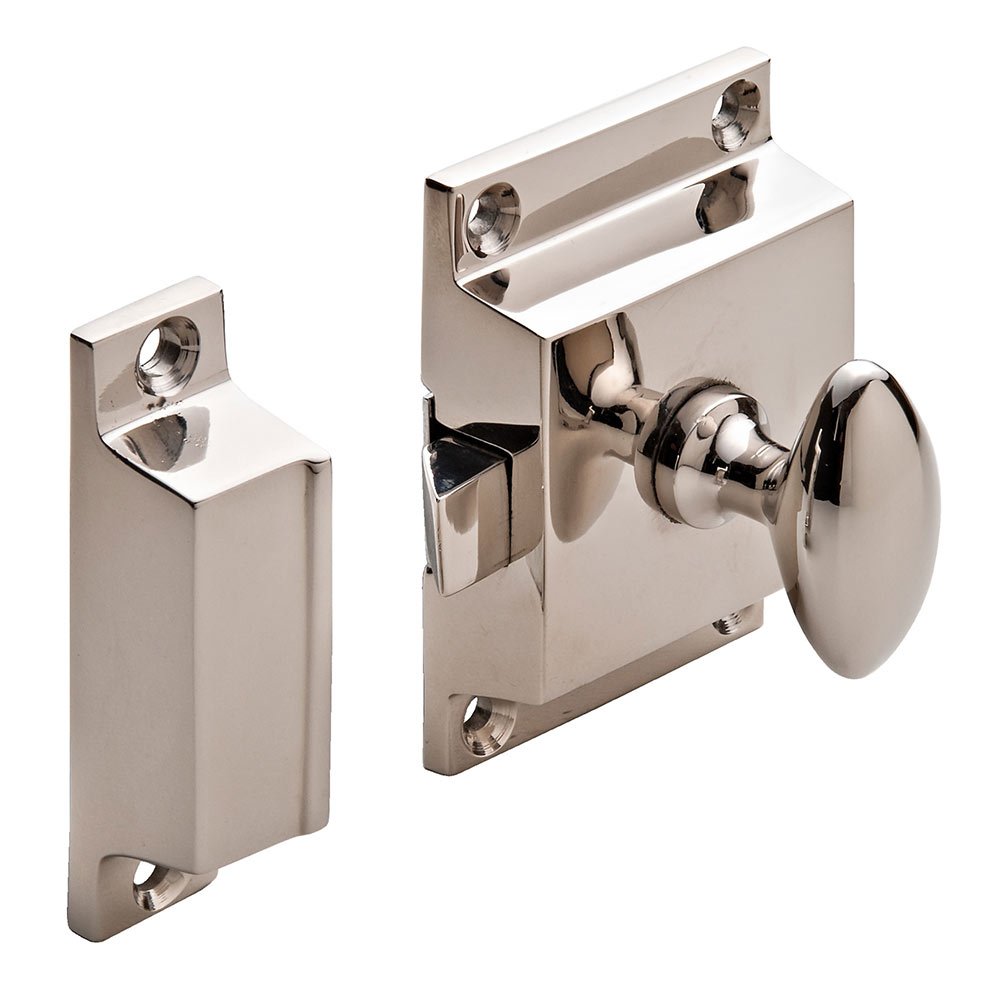 Cabinet Latch in Polished Nickel
