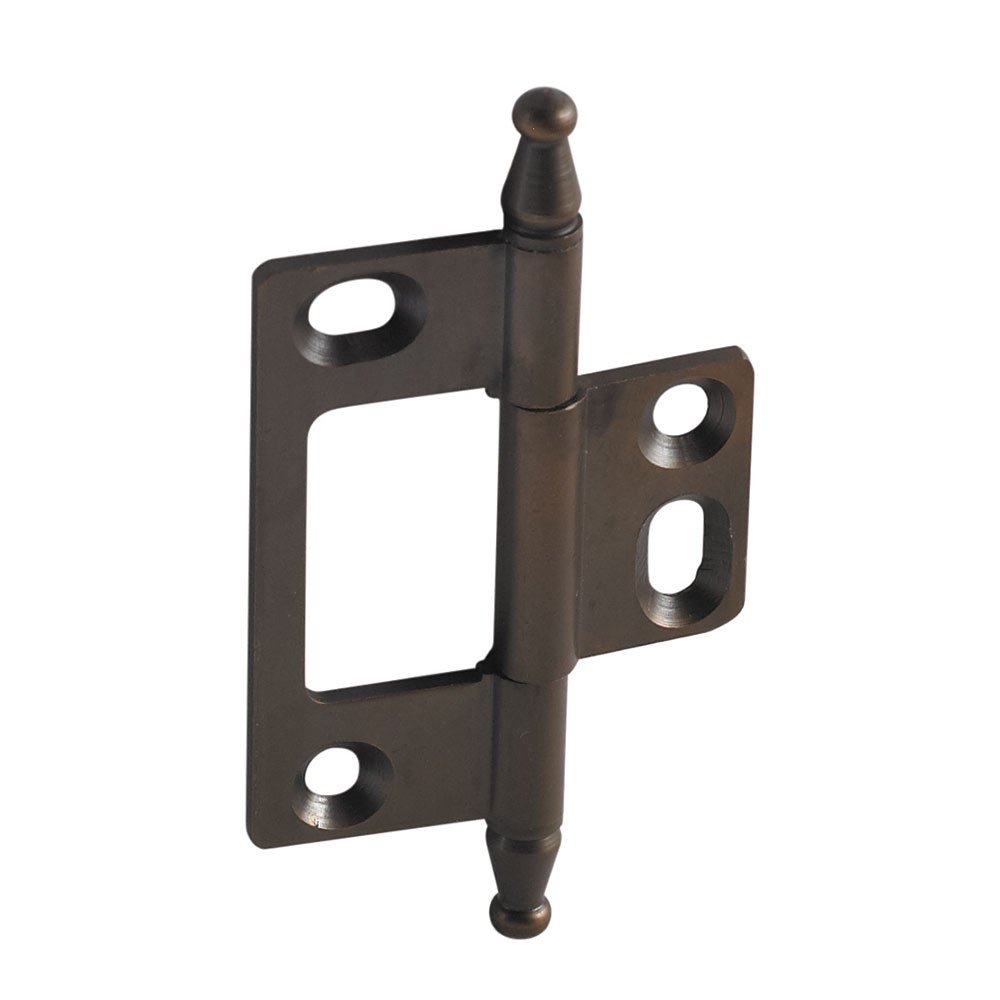 Non-Mortised Decorative Butt Hinge with Minaret Finial in Oil Rubbed Bronze