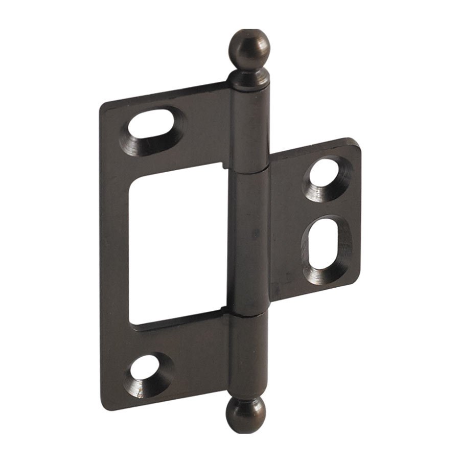 Non-Mortised Decorative Butt Hinge with Ball Finial in Oil Rubbed Bronze