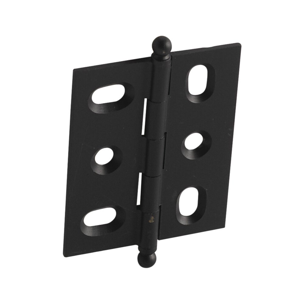 Mortised Decorative Butt Hinge with Ball Finial in Matte Black