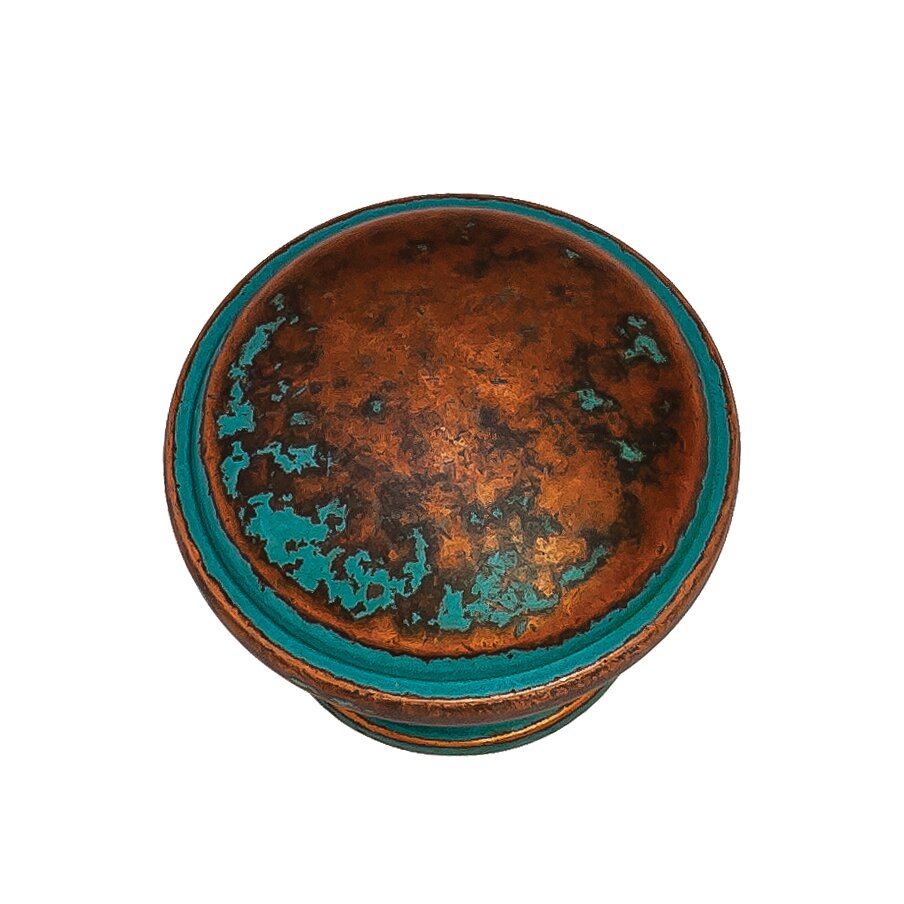 1 7/16" Round Knob in Rustic Copper