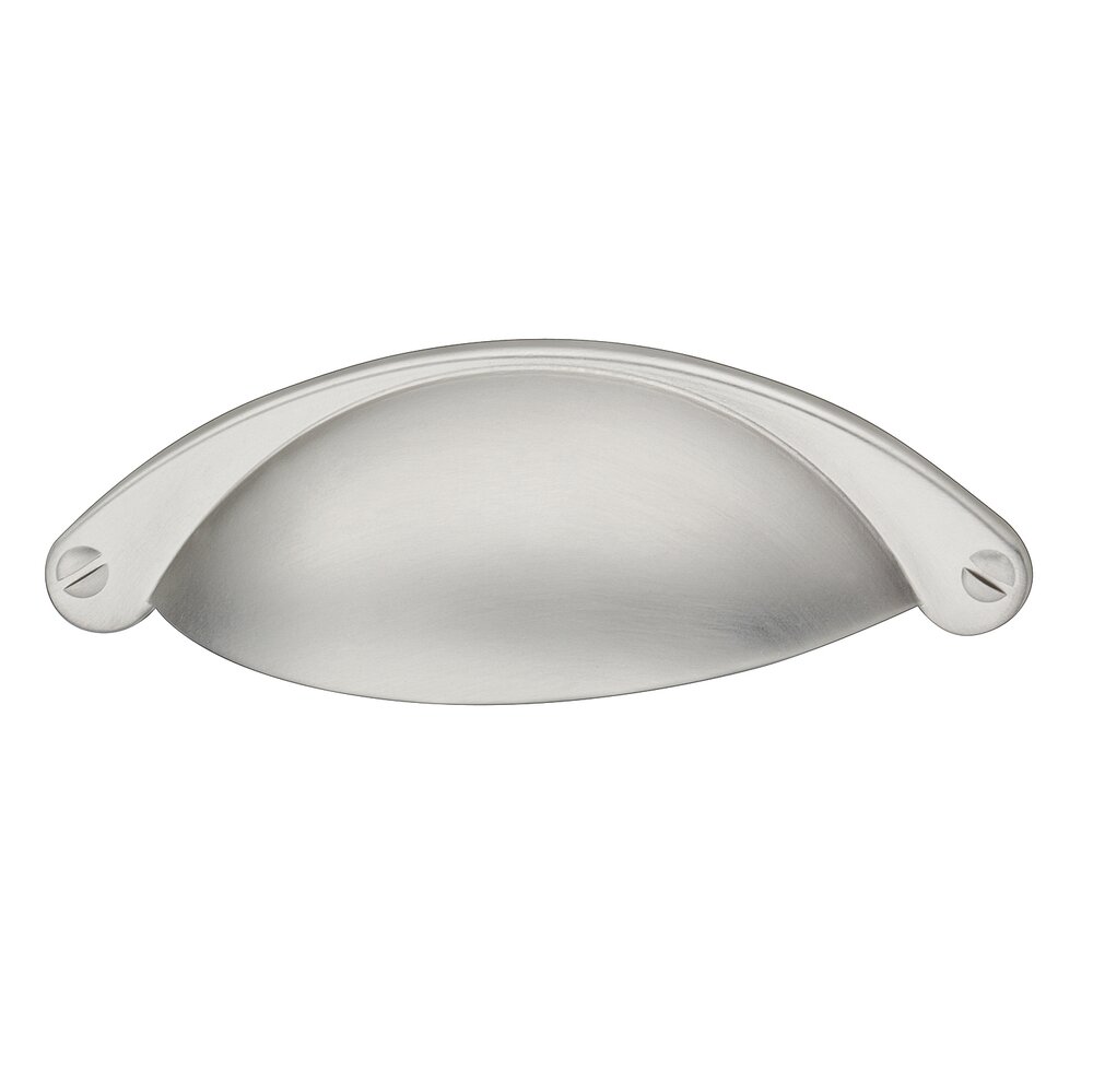 2-1/2" Centers Cup Pull in Satin/Brushed Nickel
