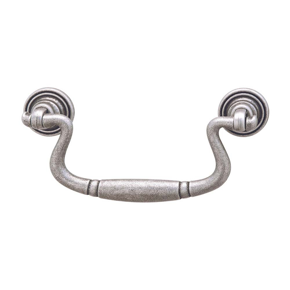 3 3/4" Centers Drop Pull in Pewter