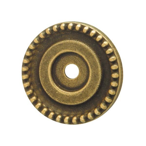 1 1/4" Diameter Backplate in Rustic Brass