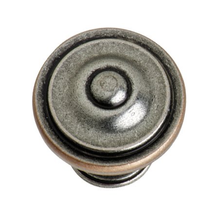 1 3/8" Diameter Knob in Antique Pewter / Copper