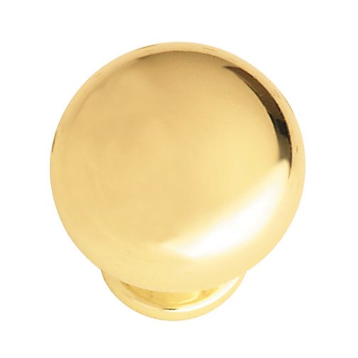 1 1/4" Diameter Knob in Polished Brass