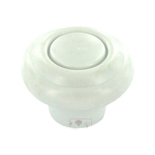 1 1/2" Diameter Plastic Knob in White