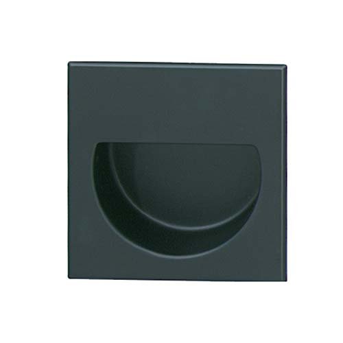 Solid Brass Mortise 1 3/8" Recessed Pull in Black Matte