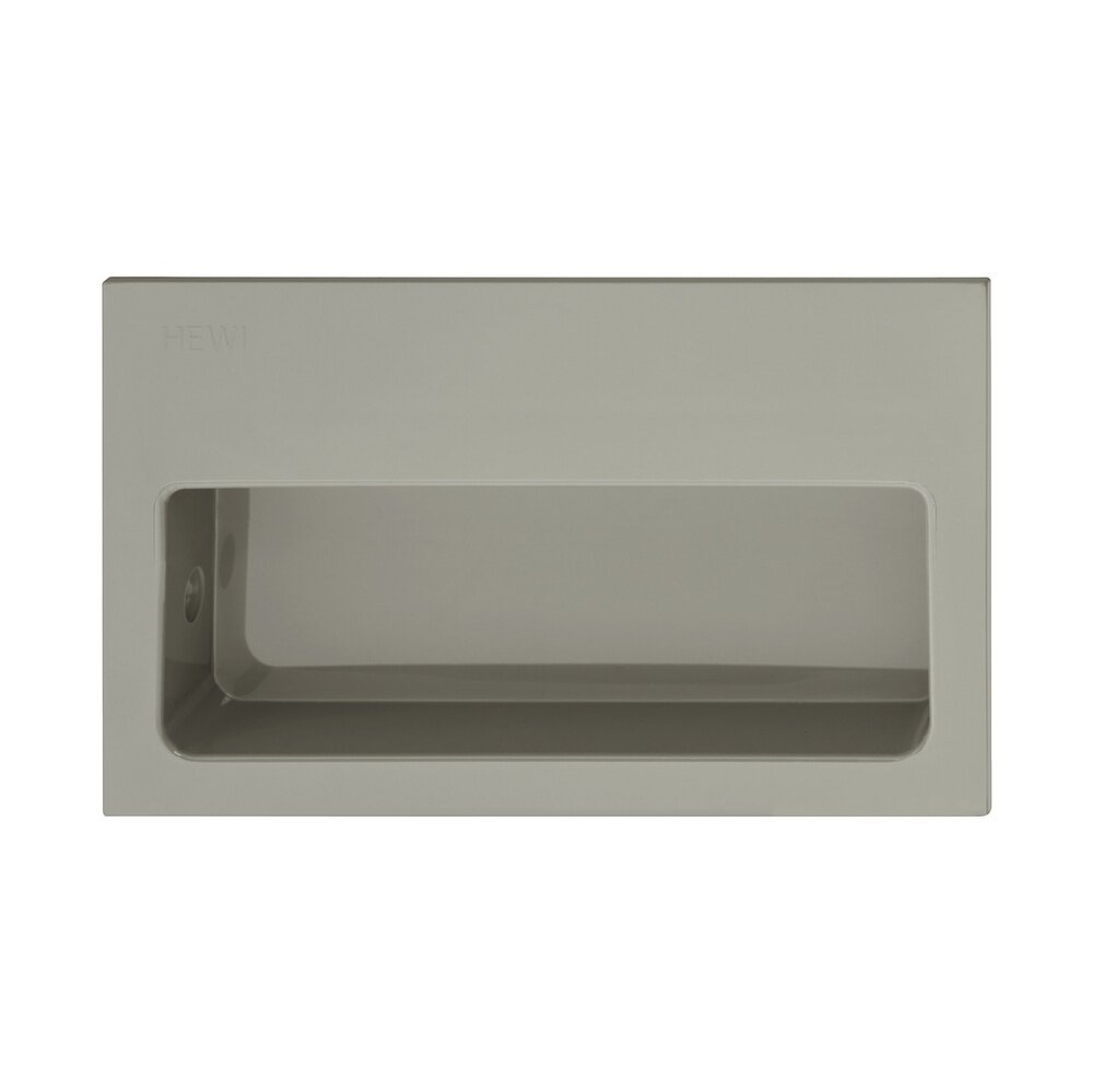 3 1/2" Centers Recessed Pull in Glossy Stone Gray