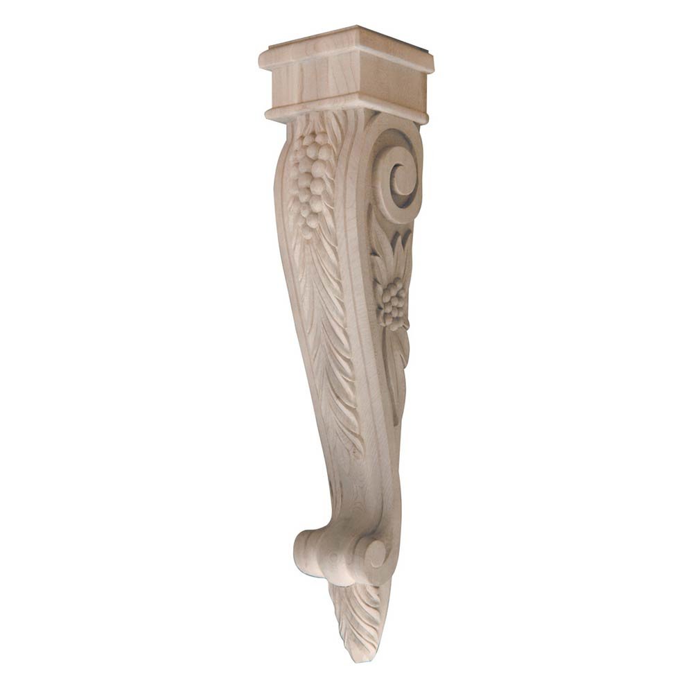 24" Tall Hand Carved Wooden Corbel in Maple