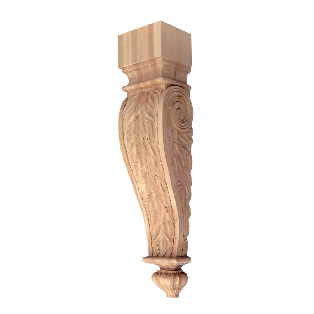 24" Tall Hand Carved Wooden Corbel in Cherry