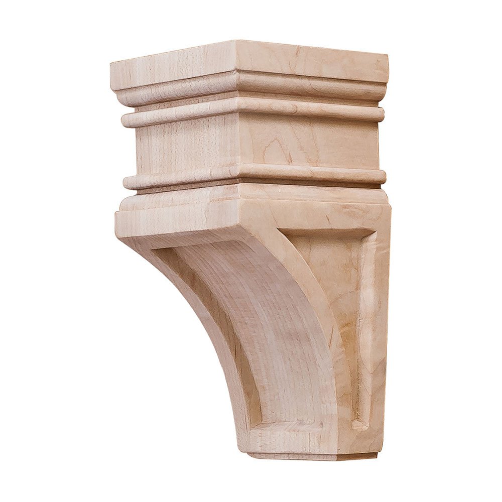 6" Tall Hand Carved Wooden Corbel in Maple