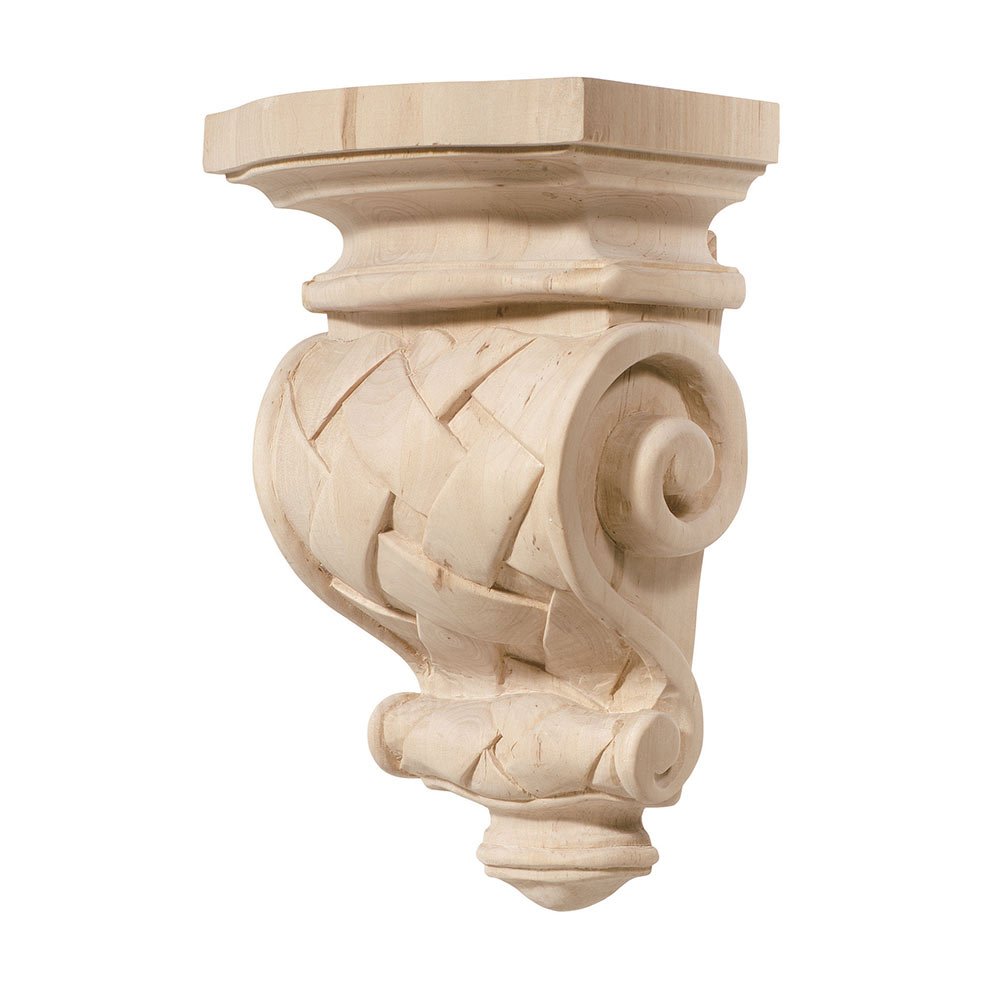 9" Tall Hand Carved Wooden Corbel in Maple