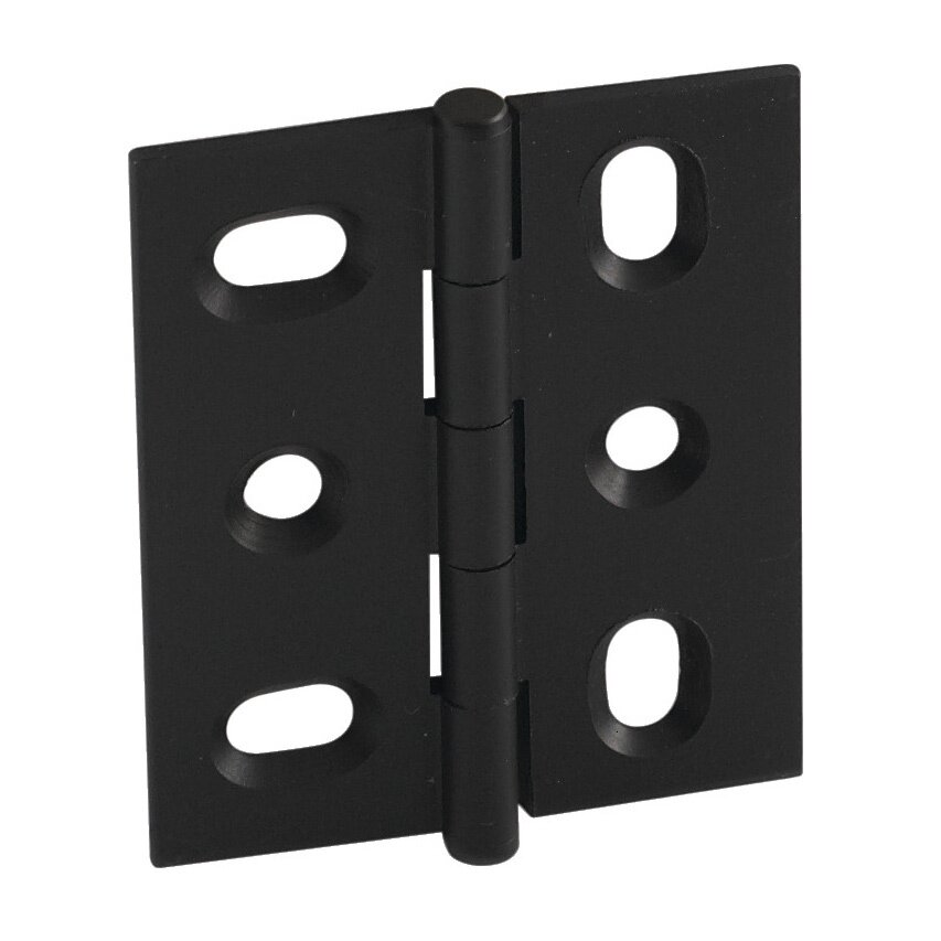 Mortised Decorative Butt Hinge with Button Finial in Black