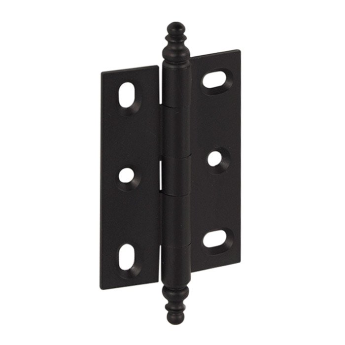 Mortised Decorative Butt Hinge with Minaret Finial in Black