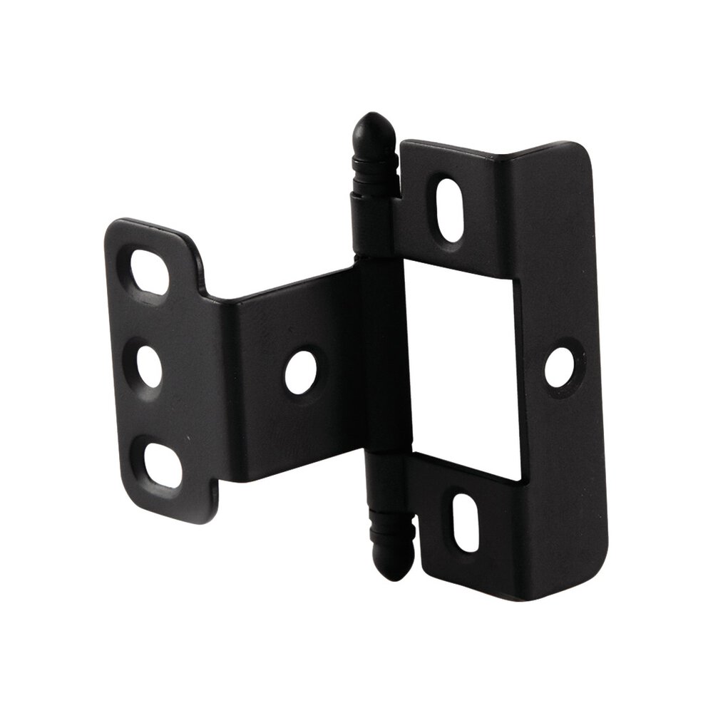 Full Wrap Non-Mortise Decorative Butt Hinge with Ball Finial in Matte Black