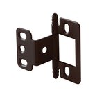 Partial Wrap Non-Mortise Decorative Butt Hinge with Ball Finial in Dark Oil Rubbed Bronze
