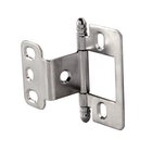Partial Wrap Non-Mortise Decorative Butt Hinge with Ball Finial in Polished Chrome