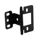 Partial Wrap Non-Mortise Decorative Butt Hinge with Ball Finial in Matte Black