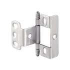 Full Wrap Non-Mortise Decorative Butt Hinge with Ball Finial in Matte Nickel