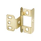 Full Wrap Non-Mortise Decorative Butt Hinge with Ball Finial in Polished Brass